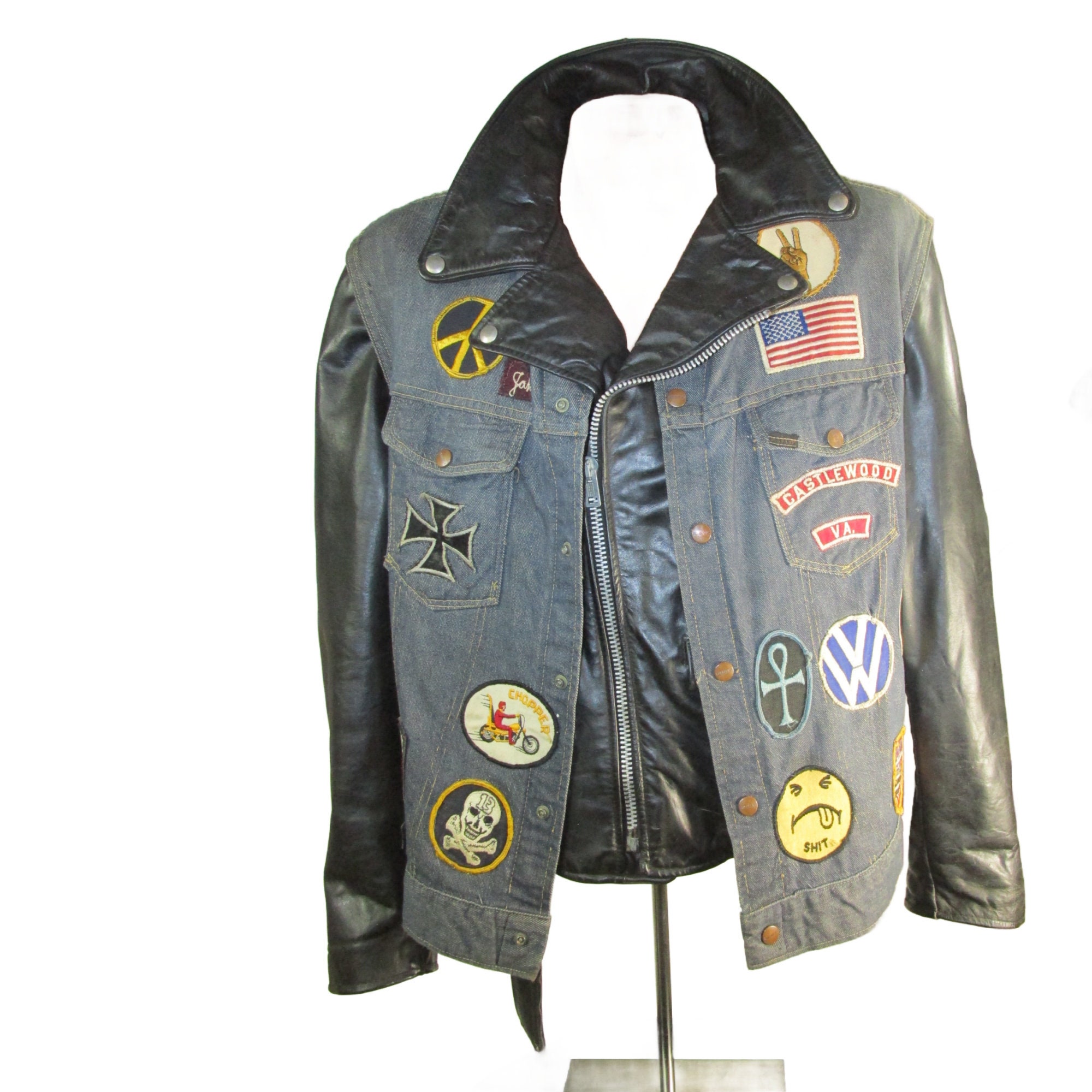 Vintage Rare 1960s Denim Bike Club Cut With 60s Excelled