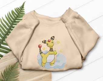 Ampharos besticktes T-Shirt, Sweatshirt, Hoodie, Videospiel-Shirt Anime Geschenk für Fans