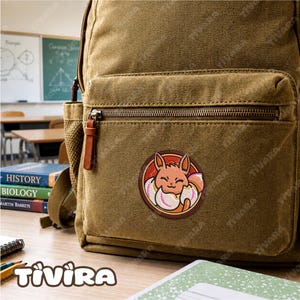 Eevee Embroidered Patches Custom Fox Anime Custom Iron On Patch DIY Style Clothing