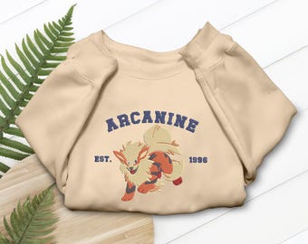 Arcaninie gesticktes Hemd Feuer-Typ T-Shirt Sweatshirt Hoodie Shirt Leon Manga Anime Gaming Geschenke