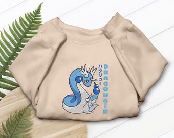 Dragonair geborduurd T-shirt, sweatshirt en hoodie Dratini anime streetwear fans cadeau