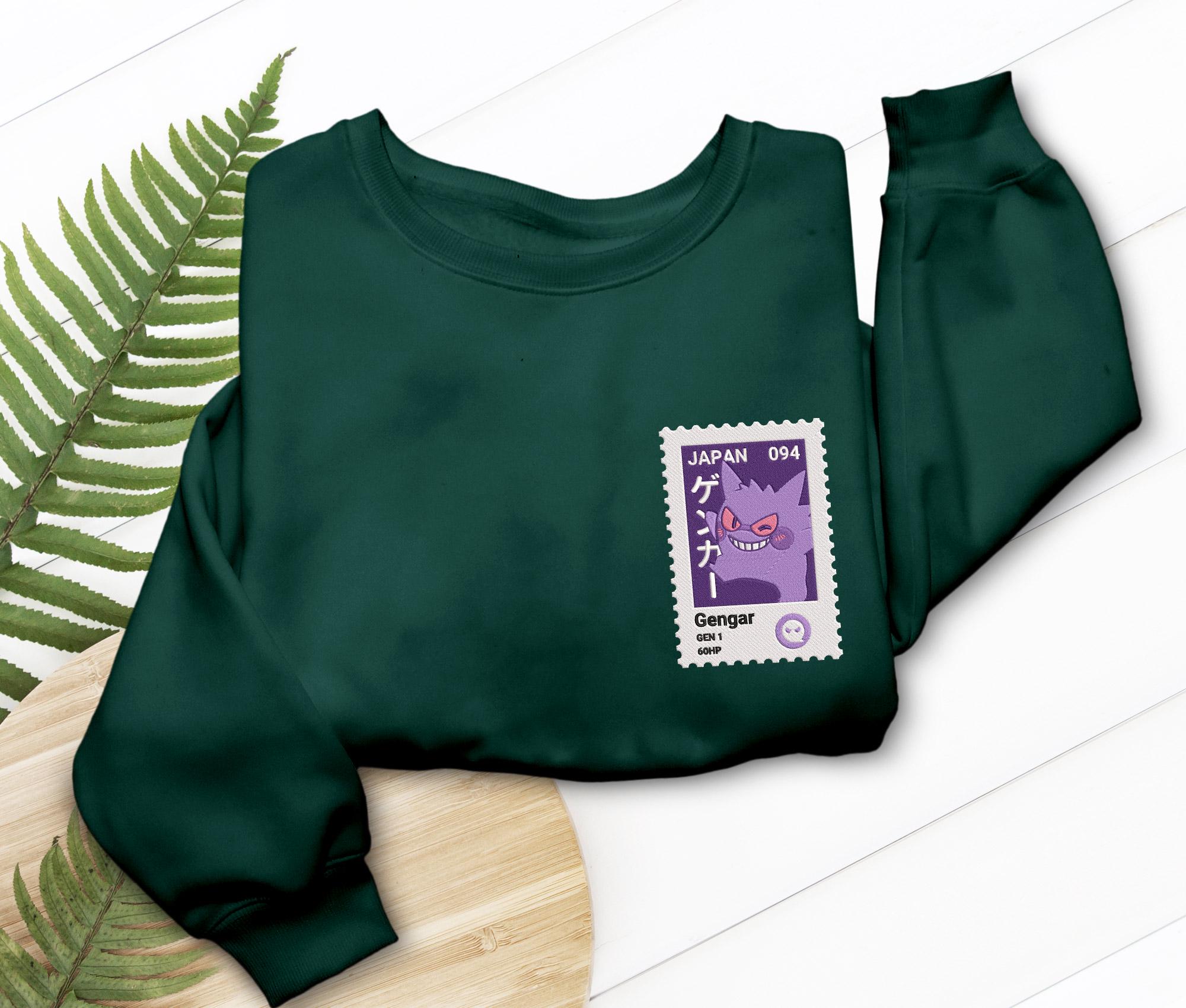 Gengar Temp Embroidered T-shirt Sweatshirt Hoodie Gifts For Fans