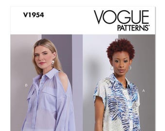 Vogue 1954 Schnittmuster: Misses Lockeres Pullover Top