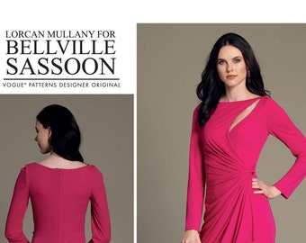 Vogue V1514 Dress Sewing Pattern: Bellville Sassoon Mock-Wrap Cutout