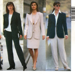 Sz 8/10/12 - Butterick Separates Pattern 5696 by EVAN-PICONE - Misses&#39; Lined Jacket, Bias Tank Top, Straight Skirt, Tapered Cuffed Pants