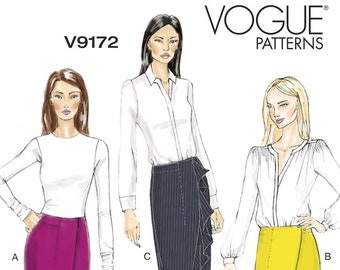Pick Your Size - Vogue Skirt Pattern V9172 - Misses&#39; Side-Wrap Skirts in Three Variations - Vogue Patterns