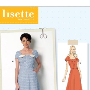 Pick Your Size - Butterick Pattern B6321 by LISETTE - Misses&#39; Fit and Flare, Square-Neck Dresses with Side Pockets - Butterick Patterns