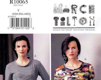 Marcy Tilton Vogue 9300 gebreide top naaipatroon (XSM-MED)