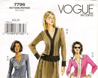 Vogue 7796 Sewing Pattern: Misses' V-Neck Top & Handkerchief Skirt