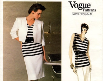 Origineel Vogue Paris-naaipatroon van GIVENCHY: jas, top en rok - maat 12