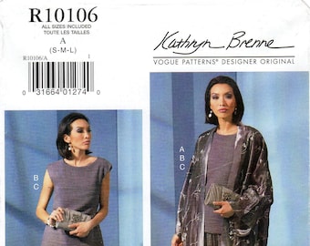 Vogue 9366 Kathryn Brenne Sewing Pattern: Kimono Jacket, Top, Pants (S-M-L)