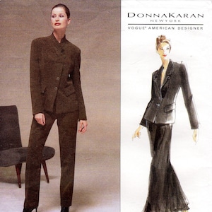 Sz 8/10/12 - Vogue Separates Pattern 2165 by DONNA KARAN - Misses&#39; Fitted Jacket, Bias Skirt & Tapered Pants - Vogue American Designer