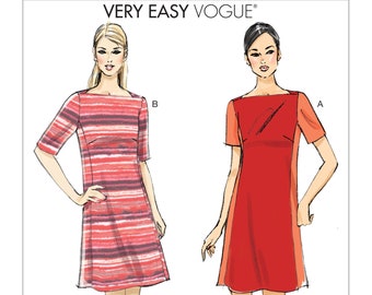 Pick Your Size - Vogue Dress Pattern V9183 - Misses' Panelled Dresses, Custom fit For  A, B, C, D Cup Sizes in Two Options - Vogue Patterns