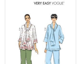 Vogue 9364 Separates Sewing Pattern: Loose Top, Pants & Scarf (S-XL)