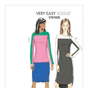 Vogue 9166 Separates Pattern: Misses' Tunic, Dress and Skirt (Size 6-14)