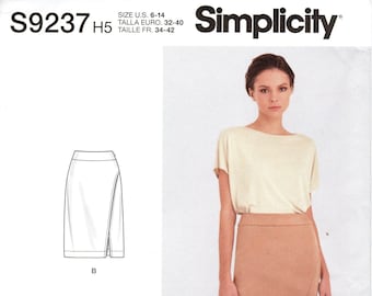 Simplicity S9237 Skirt Sewing Pattern: Misses' Mock Wrap, Side Slit