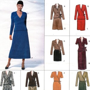 Vogue 2074 Sewing Pattern: Misses&#39; Wrap Top & Skirt, Size 8/10/12