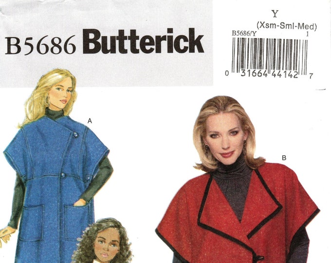 U-pick Size - Butterick Pattern B5686 - Misses' Very Loose-fitting Cape ...