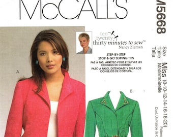 McCall's Sewing Pattern M5668: Misses' Jacket with Princess Seams (Size 8-20)