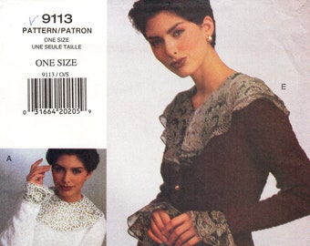 Vogue Accessories Pattern 9113 - Misses' Fabric or Lace Collars and Cuffs - Re-style Your Blouse/Shirt/Sweater - Vogue Accessories Pattern