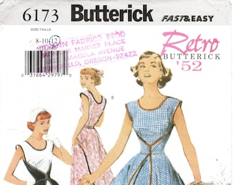 Butterick Sewing Pattern 6173 - The Walk Away Dress - Misses' Fit and Flare Wrap Dress - Butterick 1952 Reissued Pattern - U-PICK Sz