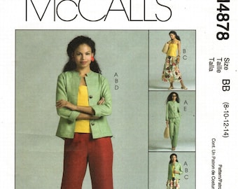 McCall's Pattern M4878: Misses' Jacket, Top, Skirt & Pants (Sizes 8/10/12/14)
