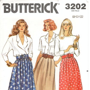 Butterick Sewing Pattern 3202 - Misses&#39; Slightly Flared or Flared Skirts in Two Lengths and Three Pleating Variations - U-PICK SZ