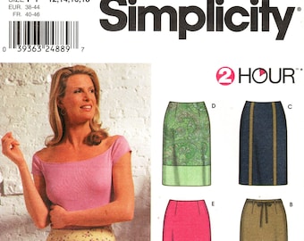 Simplicity 9696 Sewing Pattern: Misses' Set of Easy 2-Hour Skirts in Six Options (Size 12/14/16/18)