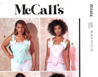 McCall's Corset Sewing Pattern R11414 - Misses' Boned Corsets with Bows