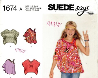 Einfachheit 1674 Poncho Schnittmuster : Mädchen/Teens , Größen 8-16