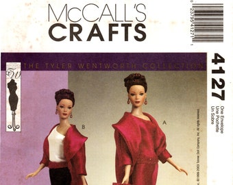 Doll Clothes Pattern - McCalls 4127 - Evening Gown, Jacket, Top, Pants, and Accessories - Tyler Wentworth - for 16 Inch Tonner Dolls
