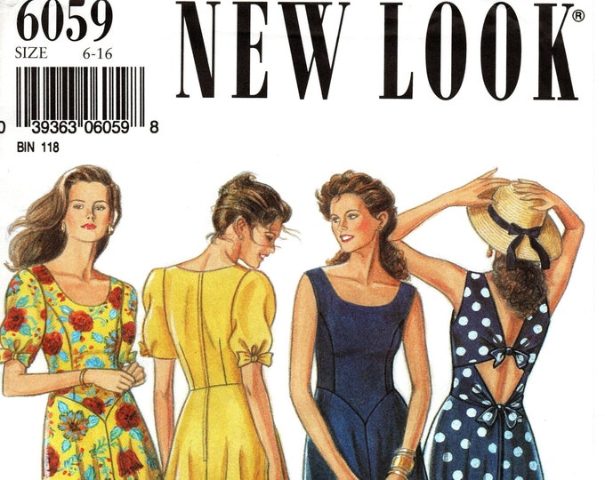 Sz 6 Thru 16 - New Look Pattern 6059 - Misses' Scoop Neck, Shaped ...