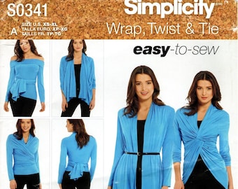 Simplicity S0341 Wrap Cardigan Sewing Pattern: Misses' XS-XL