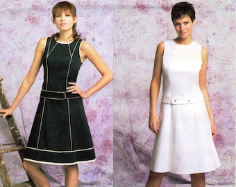 Vogue V2783 DONNA KARAN Kleid Schnittmuster: A-Linie Ärmellos Gr. 18-22