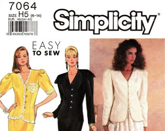 Patrón de vestido de traje Simplicity 7064: tallas de señora 6-14