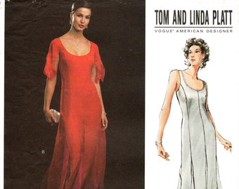 U-Pick Sz - Vogue Pattern V2798 by TOM & LINDA PLATT - Misses' Panelled, Scoop Neck, One-Piece Dress - Vogue American Designer Series