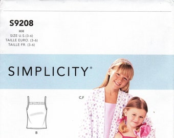 Simplicity S9208 Girls' Pajama, Nightgown, Robe Sewing Pattern - Size 3-14