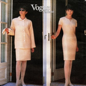 Sz 14/16/18 - Vogue Pattern 1866 by OSCAR de la RENTA - Misses&#39; Loose Fitting Jacket and Seam Detail Sheath Dress - Vogue American Designer