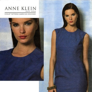 Sz 16/18/20/22 - Vogue Dress Pattern V1156 by ANNE KLEIN - Misses&#39; Close-Fitting, Lined Dress with Front and Back Darts - Vogue Patterns