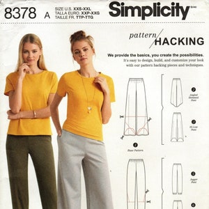 Simplicity Patten 8378 Misses' Knit Pants With Two Leg