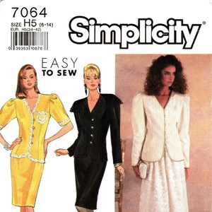 Simplicity 7064 Suit Dress Pattern: Misses' Sizes 6-14