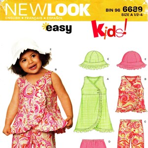 New Look 6689: Mönster för lekset för småbarn (storlek 1/2 till 4)