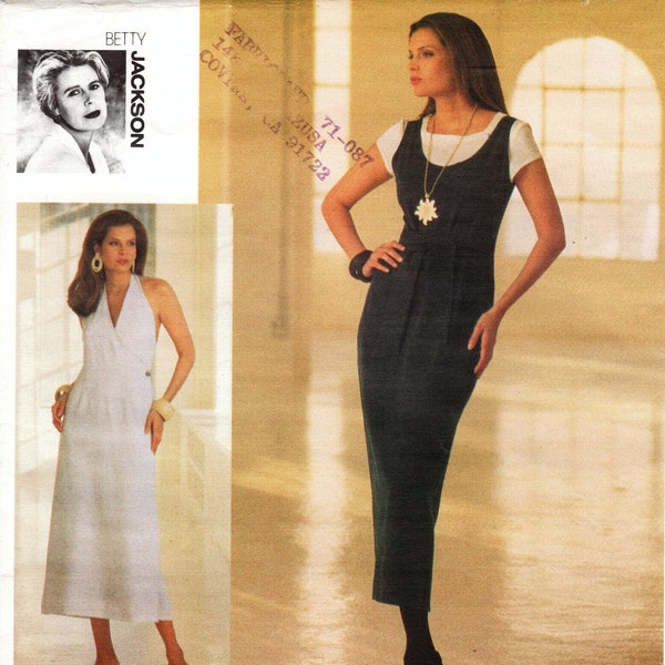 Sz 6/8/10 - Vogue Dress Pattern 1180 by BETTY JACKSON - Misses' Backless Wrap Dress or Jumper and Top - Vogue Attitudes