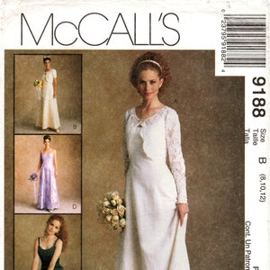 Sz 8/10/12 - McCall&#39;s Bridal Pattern 9188 by ALICYN EXCLUSIVES - Misses&#39; Lined, Fitted Bridal or Bridesmaid Dress and Bolero Jackets