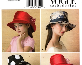 Vogue Hutmuster V9308: Damen- und Kinderhüte