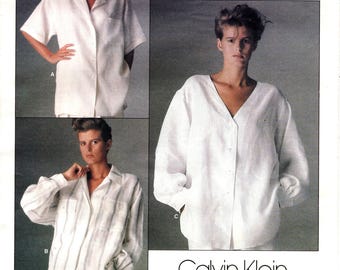 Vogue Muster 1509 von CALVIN KLEIN - Sehr locker sitzendes Hemd von Misses in drei Optionen - Vogue American Designer (Gr. 10)