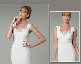 Sz 12/14/16/18 - Vogue Dress Pattern V1218 by DONNA KARAN - Misses&#39; Fitted One-Piece Tank Dress - Vogue American Designer