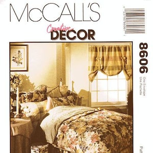 McCall's Home Decor Muster 8606 - Schlafzimmer Essentials - Bettbezug, Staubrüsche, Kissenbezug, Kissen, Vorhänge und mehr