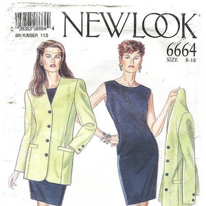 Sz 8 Thru 18 New Look Dress Pattern 6664 Misses' - Etsy