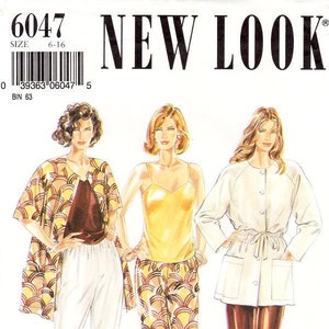 SZ 6 thru 16 - New Look Separates Pattern 6047 - Misses&#39; Pants, Tank Top and Jacket in 2 Variations - New Look Patterns
